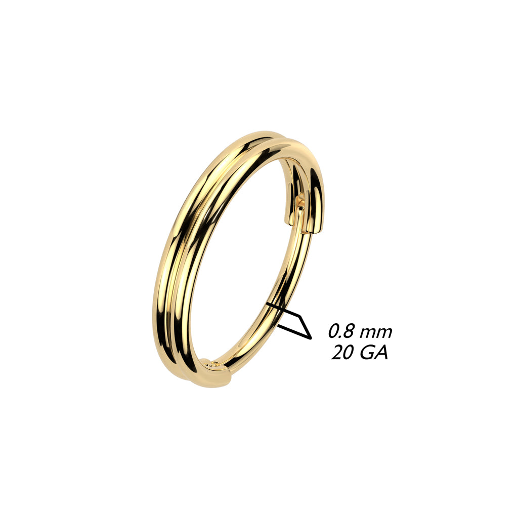 PREMIUM Double Stacked Hinged Segment Ring 20g