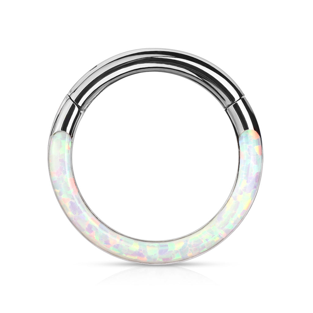Premium Aura Opal Series Hinged Segment Ring 14g
