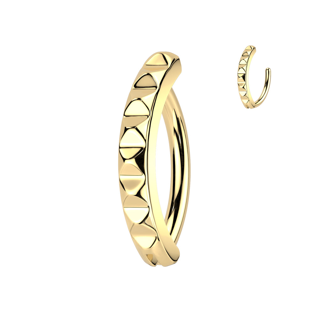 Textured Art Deco Navel Clicker 14g