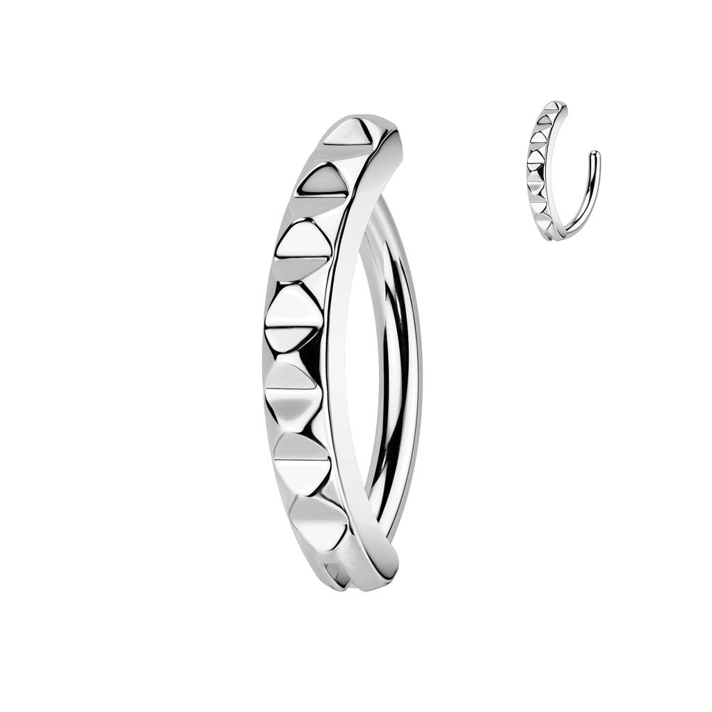 Textured Art Deco Navel Clicker 14g