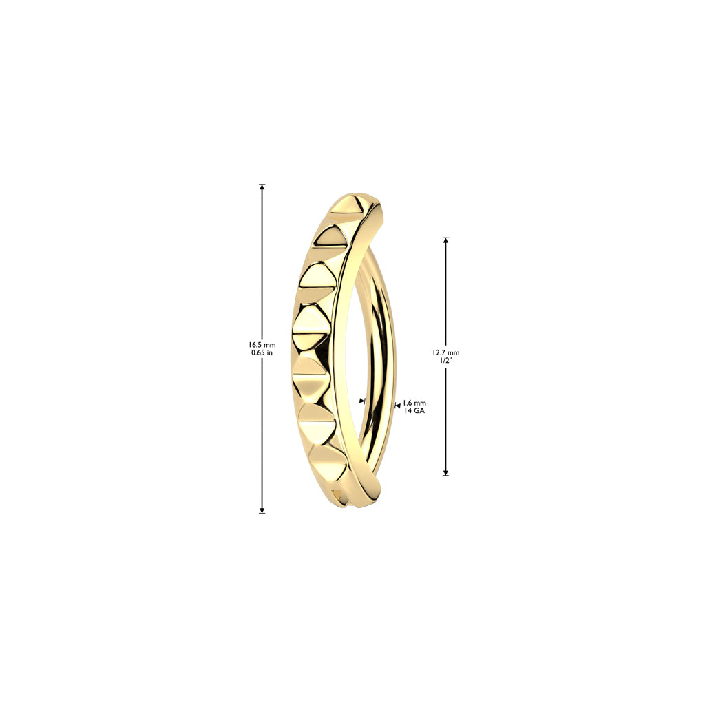 Textured Art Deco Navel Clicker 14g