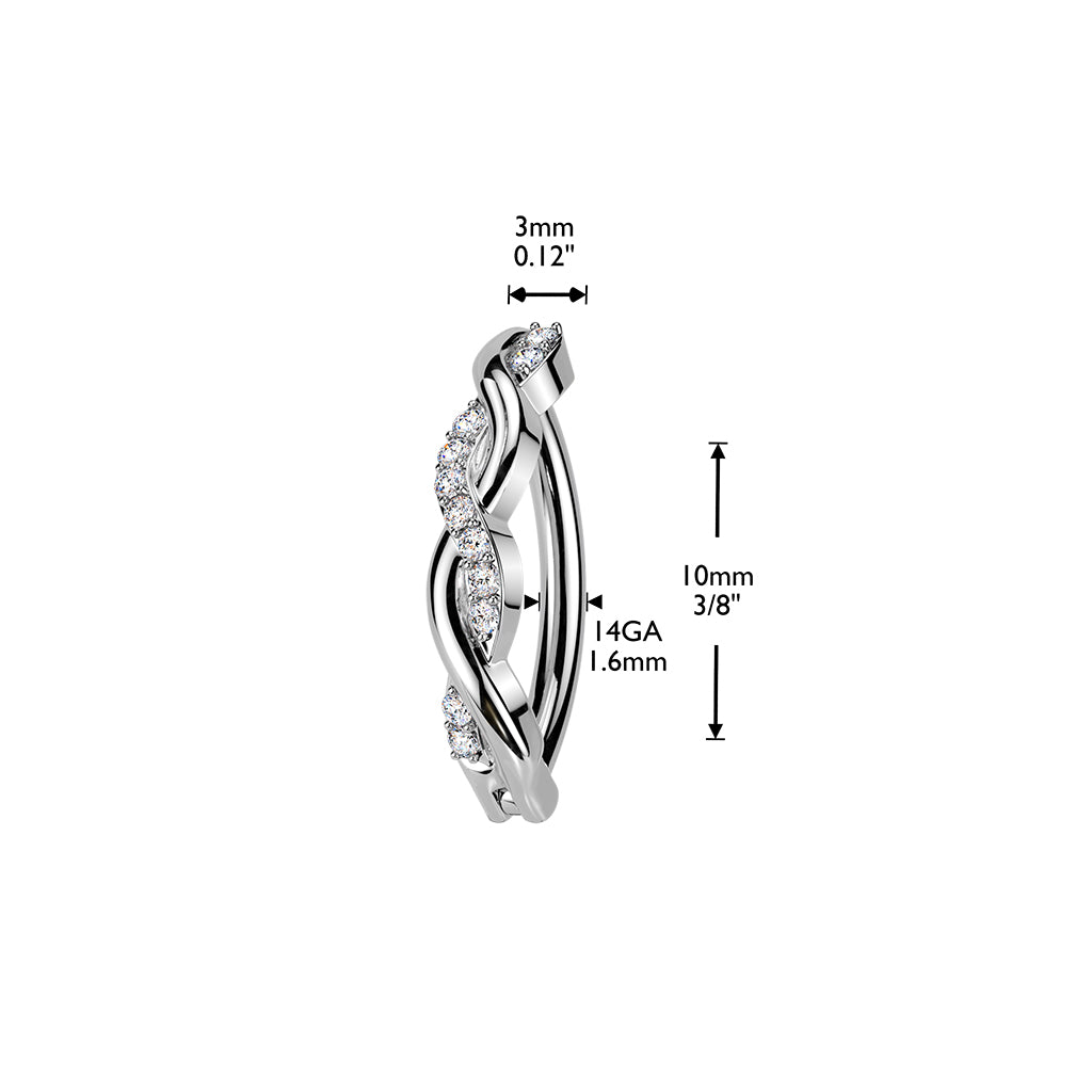 Serpentine Sparkle Navel Clicker 14g