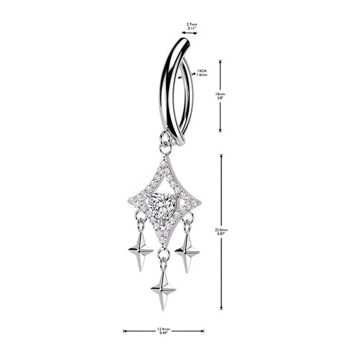 Starlight Dangle Navel Clicker 14g