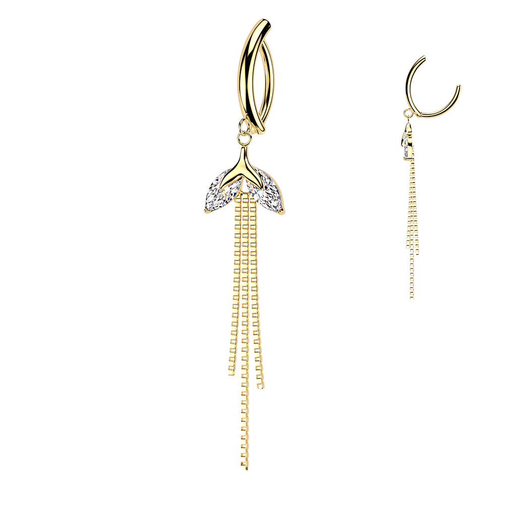 Mermaid Cascade Dangle Navel Clicker 14g