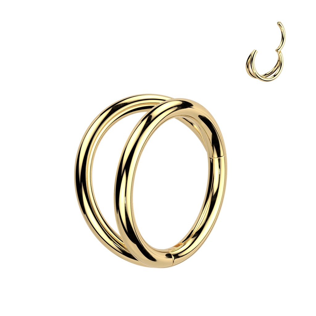 Premium G23 Titanium Double Stack Segment Ring