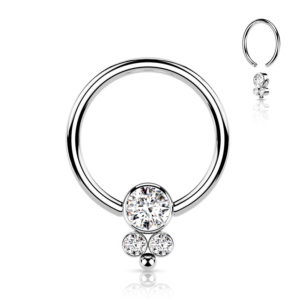 Fine Dotwork Captive Bead Ring 18g-16g