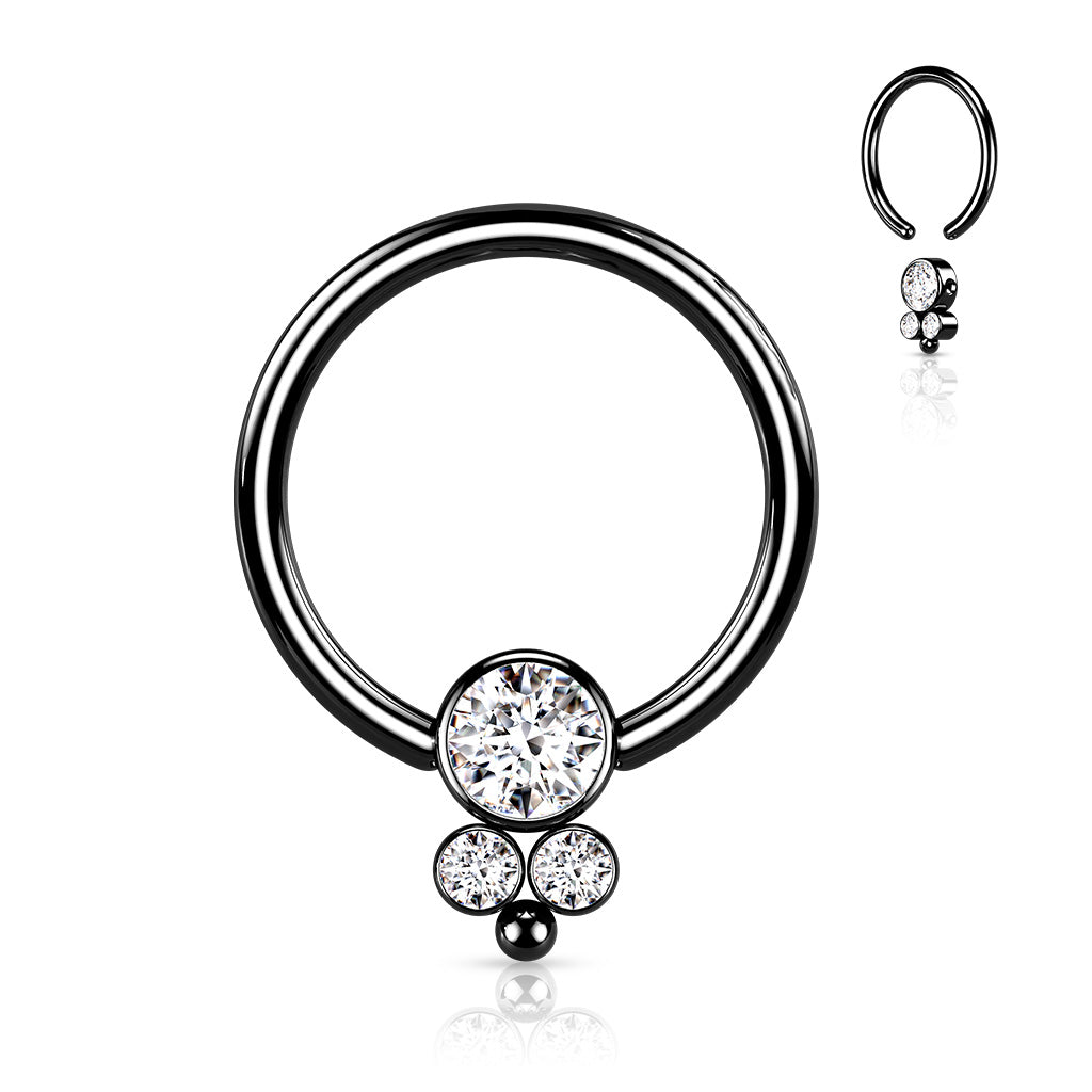 Fine Dotwork Captive Bead Ring 18g-16g