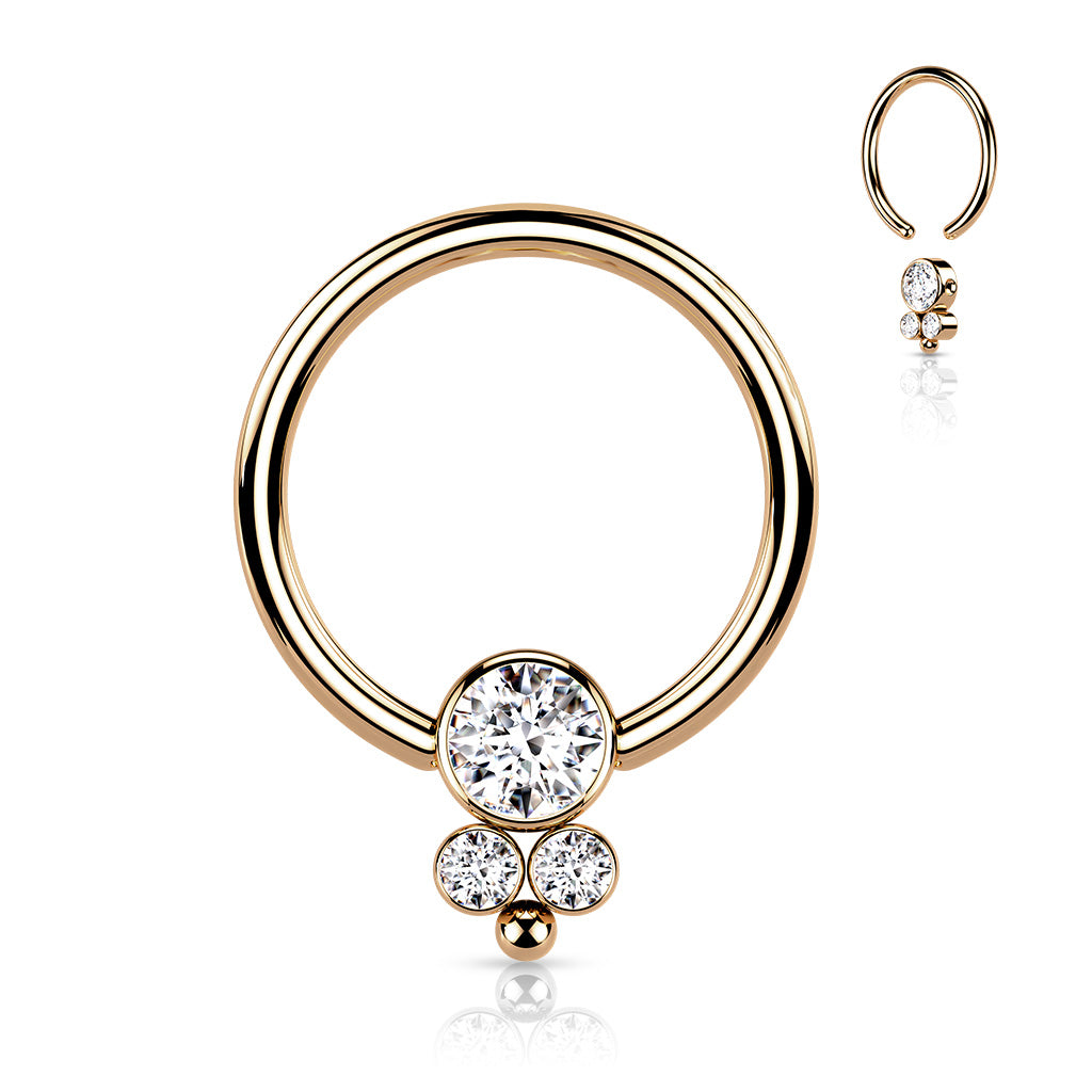 Fine Dotwork Captive Bead Ring 18g-16g