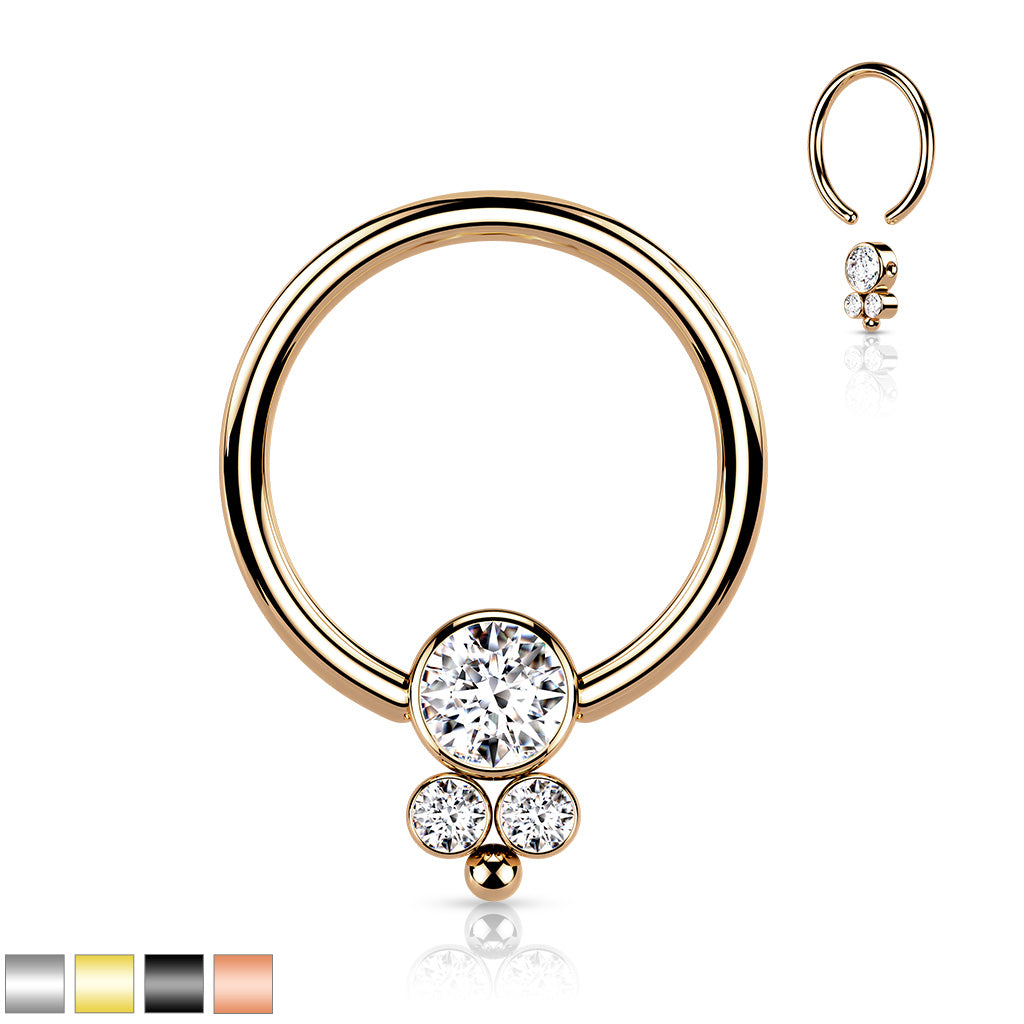 Fine Dotwork Captive Bead Ring 18g-16g