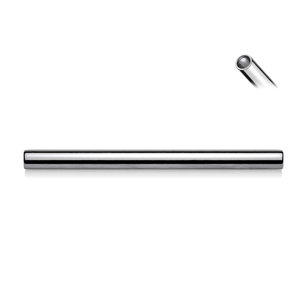 Surgical Steel Straight Internal Thread Barbell 14g