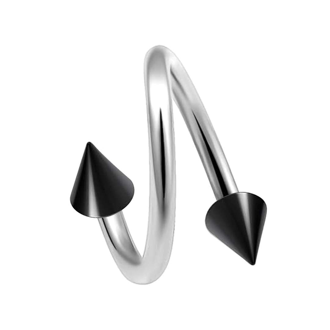 Surgical Steel + Titanium Black Twister