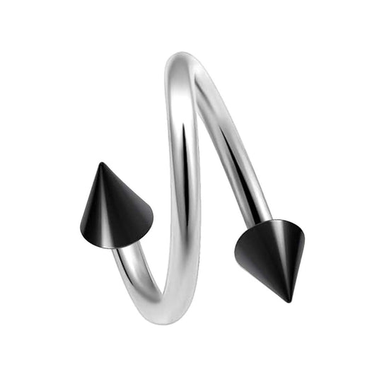 Surgical Steel + Titanium Black Twister