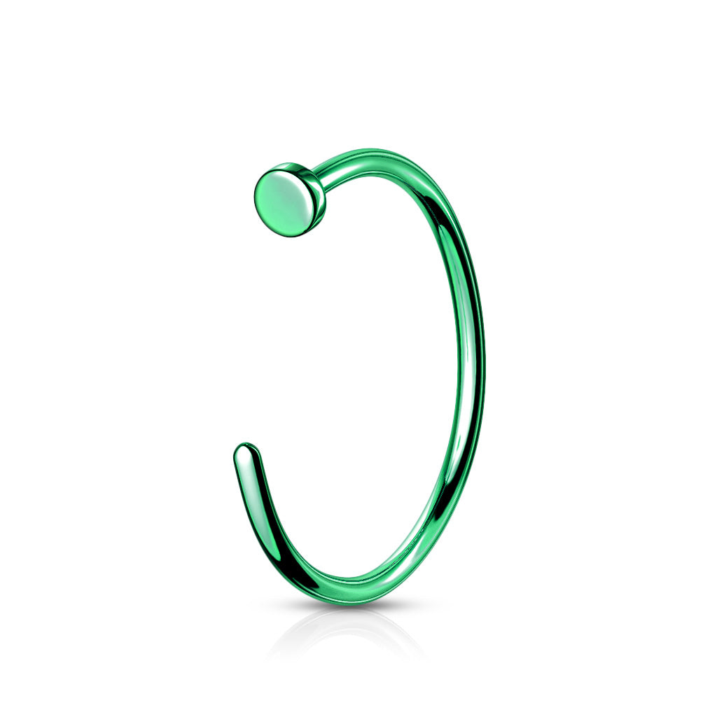 PREMIUM G23 Titanium Green 3/4 Nose Hoop 20g-18g