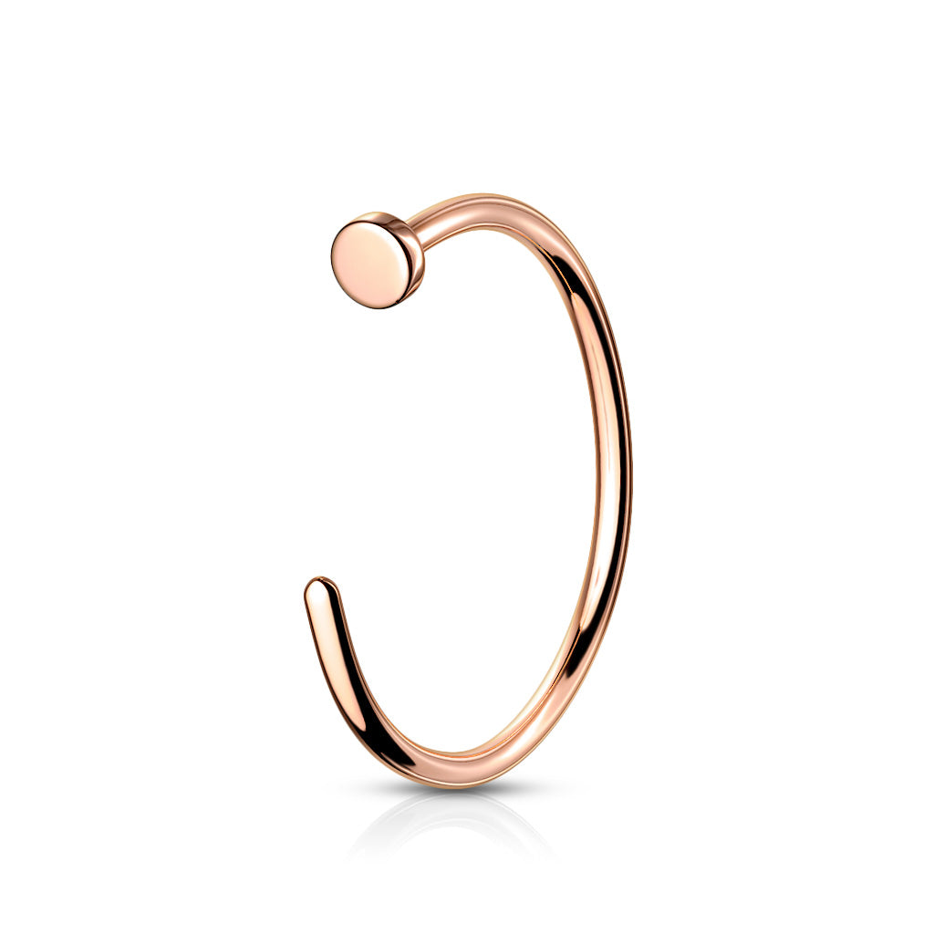 PREMIUM G23 Titanium Rose Gold 3/4 Nose Hoop 20g-18g