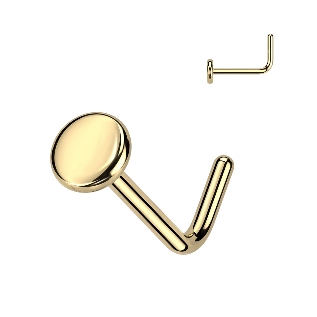 Premium G23 Titanium Disc Nose Pin