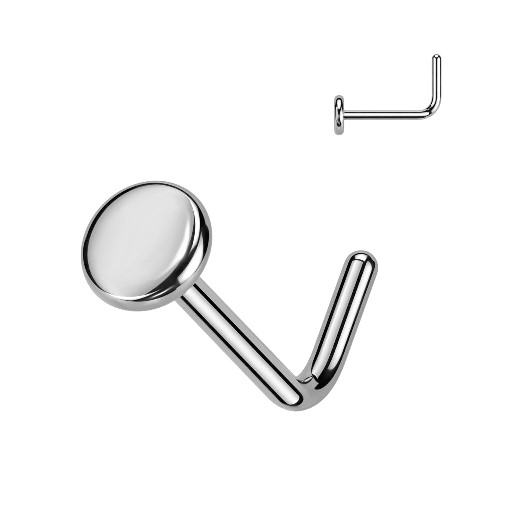 Premium G23 Titanium Disc Nose Pin