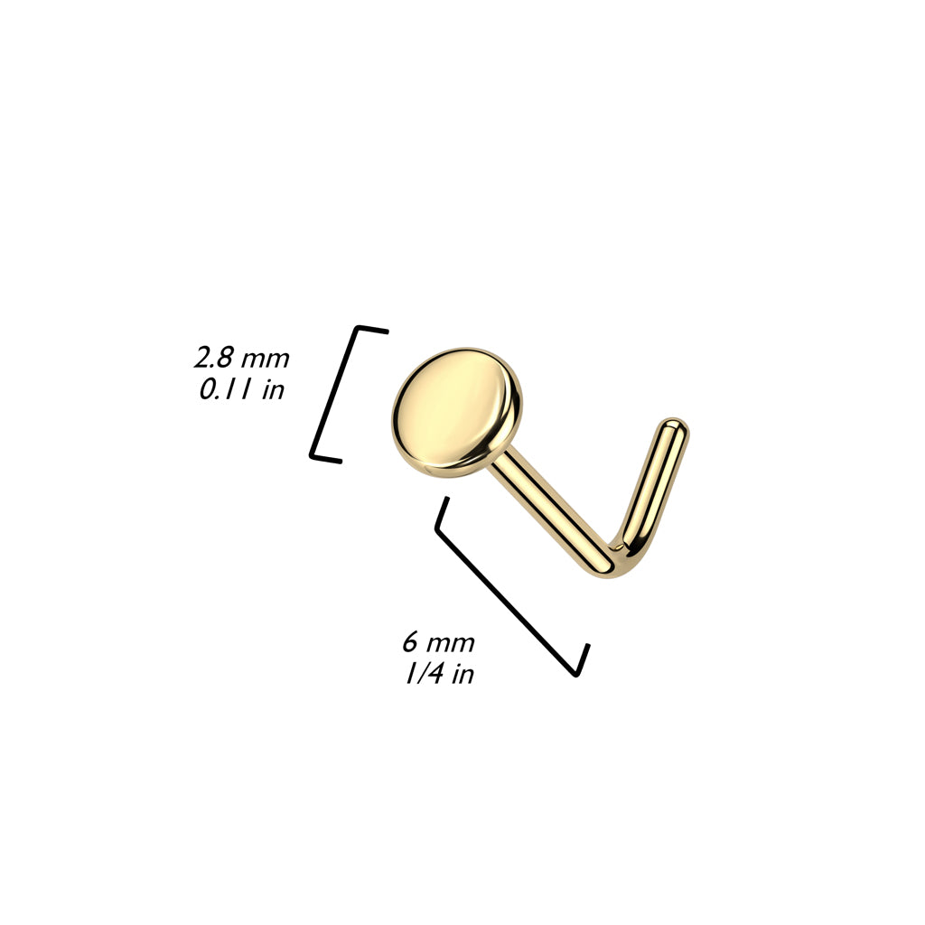 Premium G23 Titanium Disc Nose Pin
