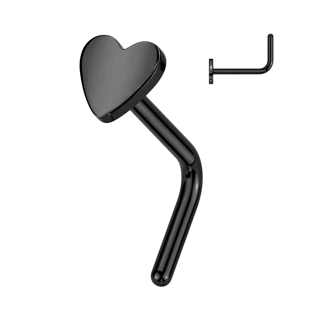 Premium G23 Titanium Heart Nose Pin