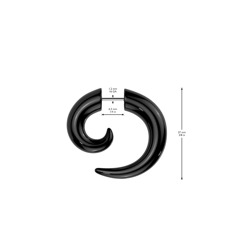 Lucite Faux Spiral Tapers 16g