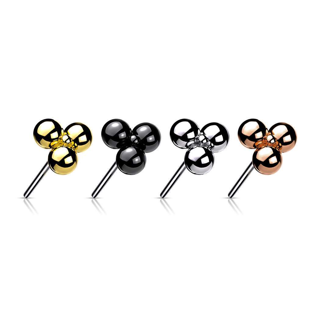 Threadless Push Pin - Trinity Dotwork - 3mm