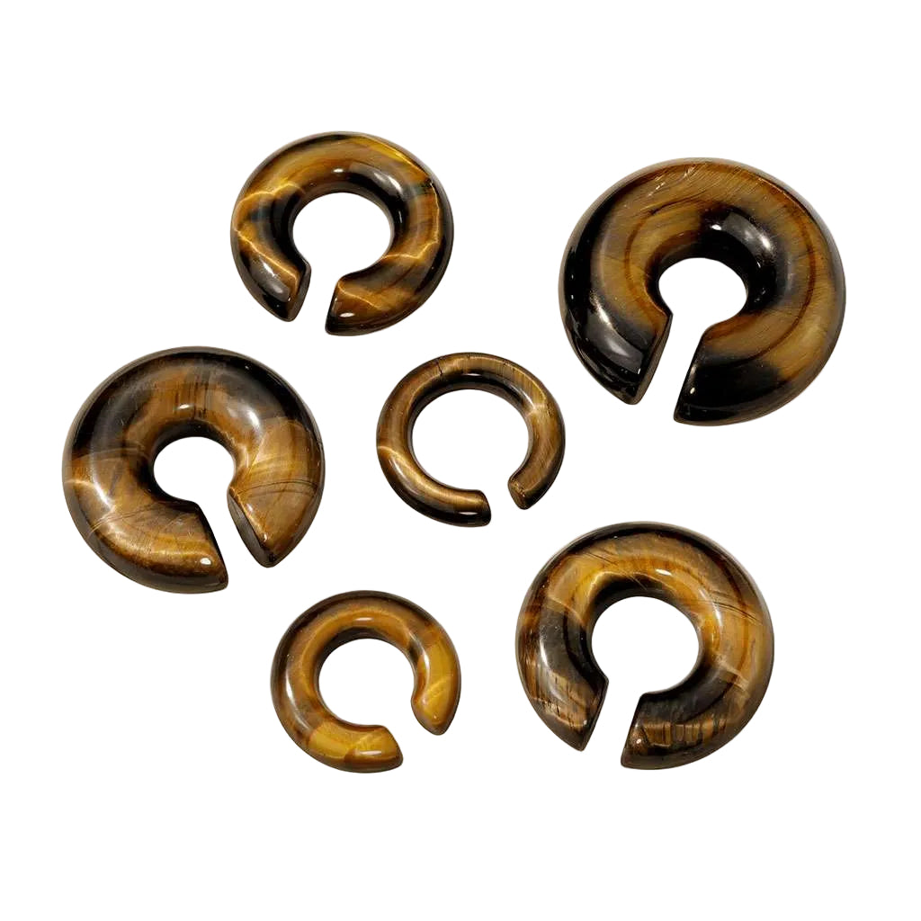 Tigers Eye Stone - Ear or Septum Hanger 2, 0, 00, 1-2, 9-16, 5-8