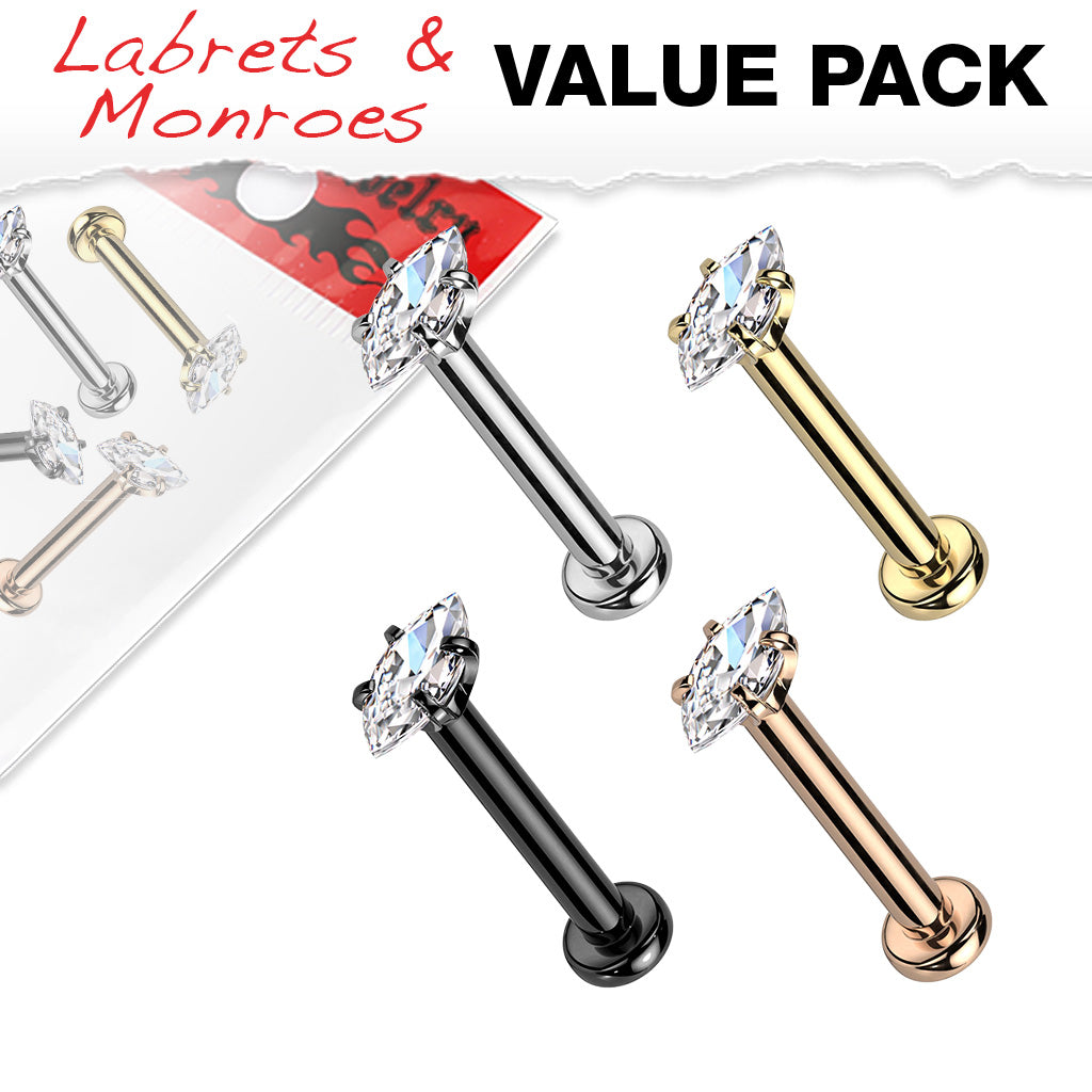 PREMIUM Claw-Set Marquise Flat Back 16g