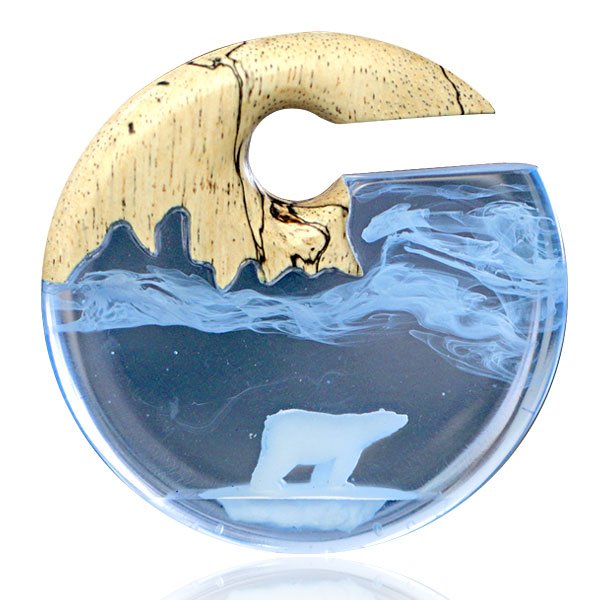 Wood & Epoxy Polar Bear 00g $119