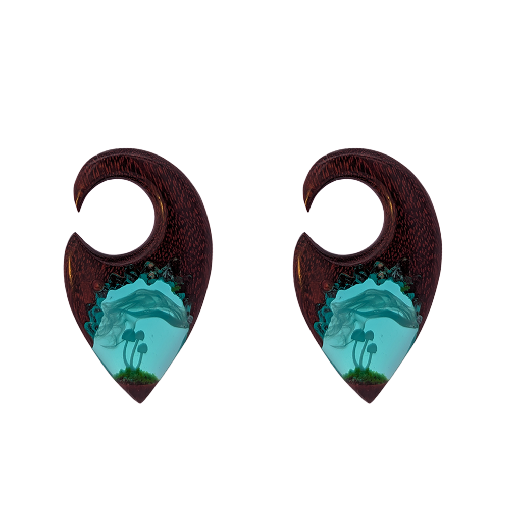 Wood and Epoxy Mushroom Weights 0g