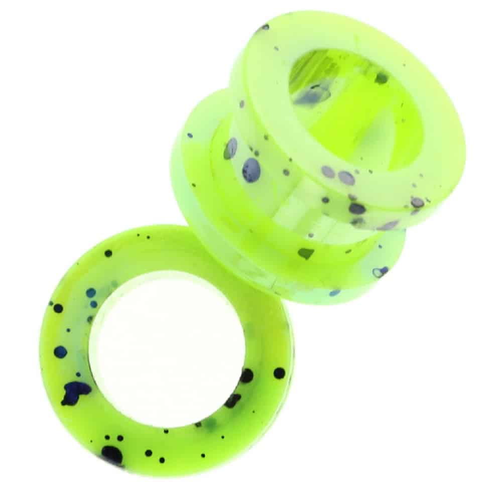 acrylic-screw-on-tunnel-machine-head-paint-colorful-metallic-splatter-candy-green