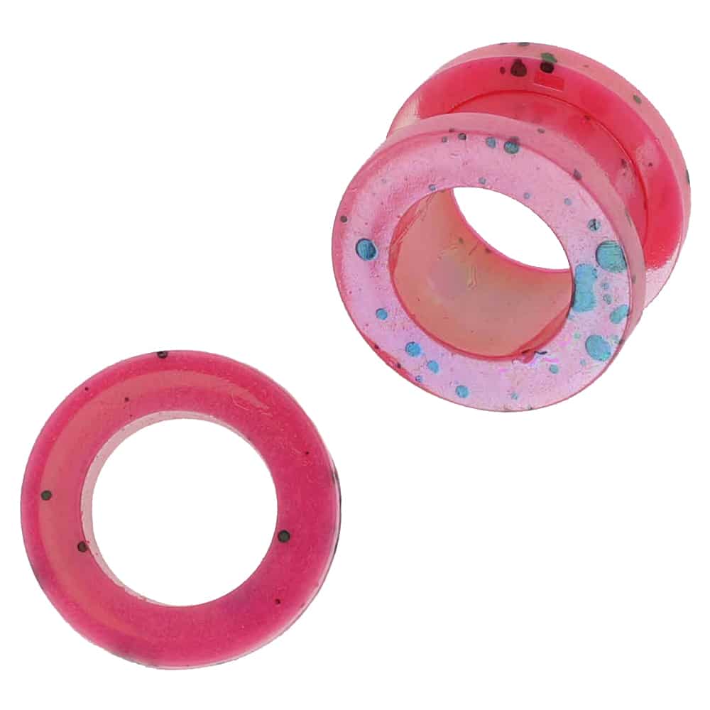 acrylic-screw-on-tunnel-machine-head-paint-colorful-metallic-splatter-candy-pink