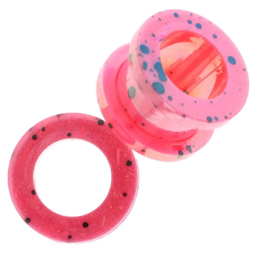 acrylic-screw-on-tunnel-machine-head-paint-colorful-metallic-splatter-candy-pink