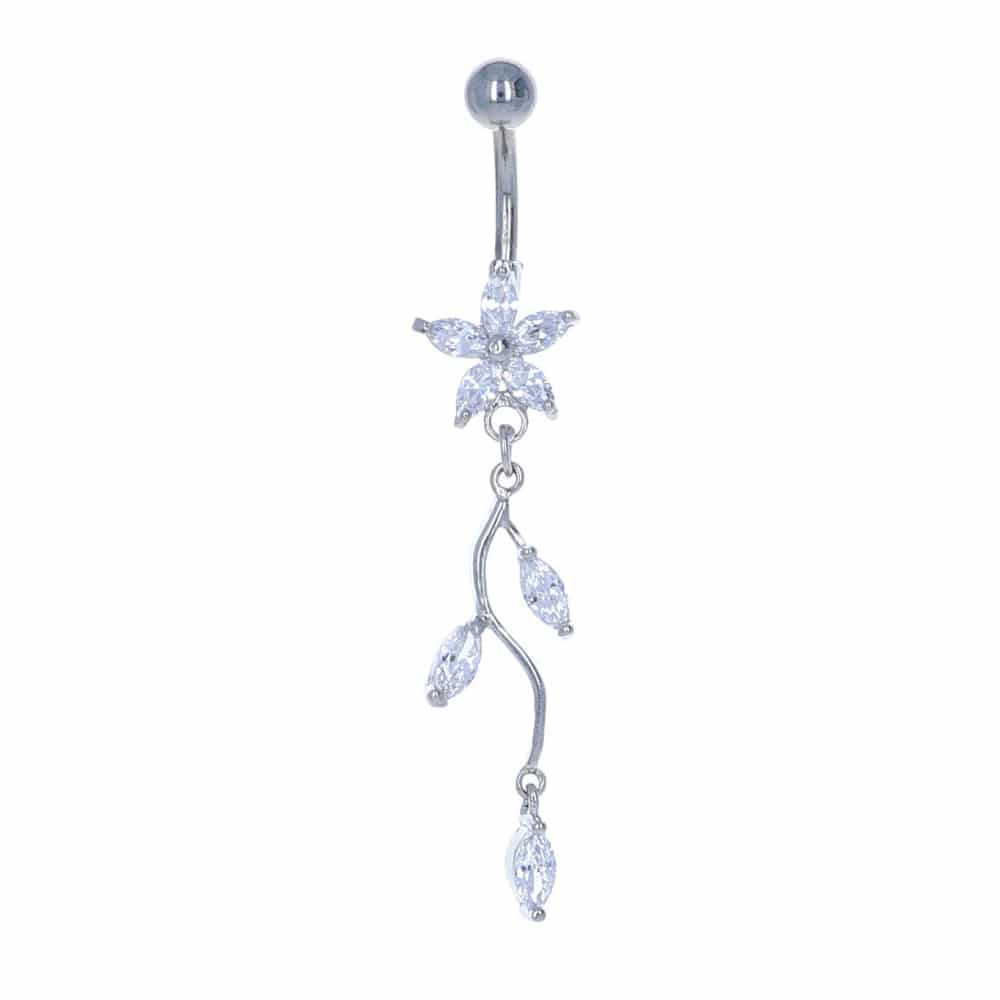 navel-belly-curved-barbell-dangle-tassel-surgical-steel-flower-with-vine-jewelry-14g