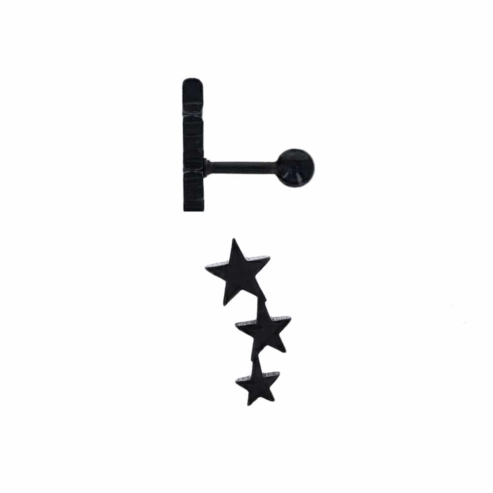 surgical-steel-ion-plated-blackline-titanium-stud-earring-helix-cartilage-tragus-lobe-ear-triple-star