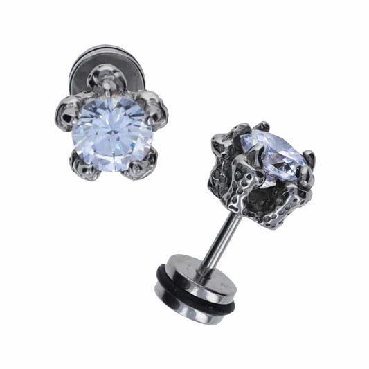 fakers-cheaters-earrings-mens-womens-stud-surgical-steel-claw-set-birds-talon-claws