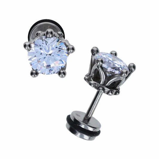 fakers-cheaters-earrings-mens-womens-stud-surgical-steel-claw-set-jester-joker-crown