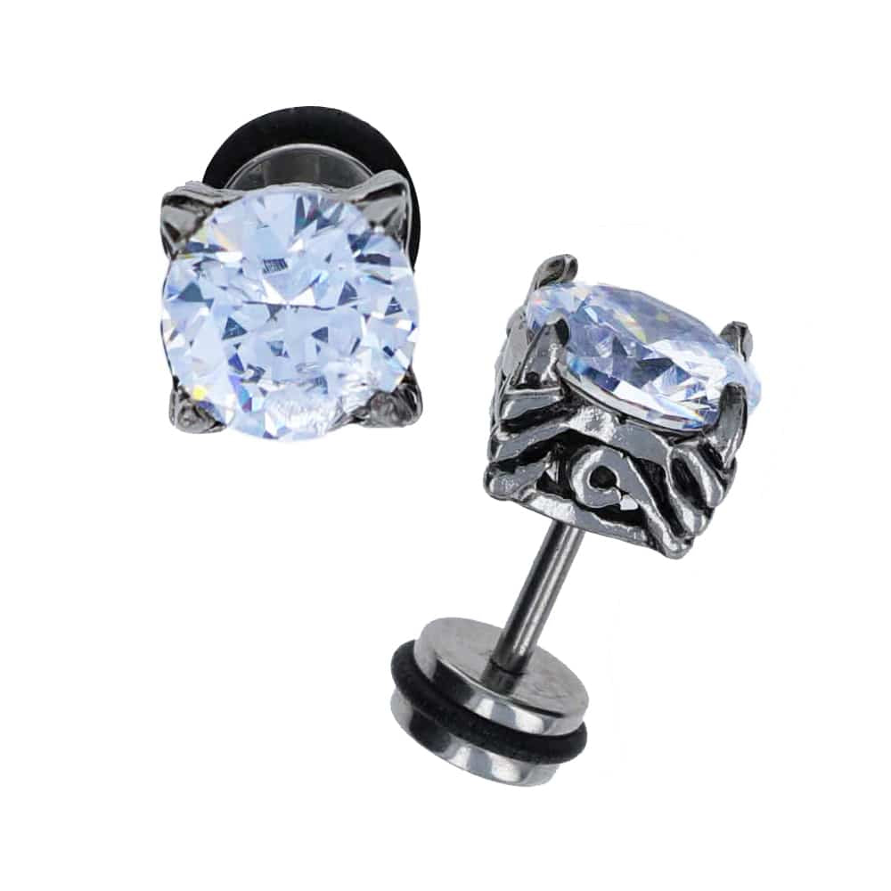 fakers-cheaters-earrings-mens-womens-stud-surgical-steel-claw-set-medieval-style