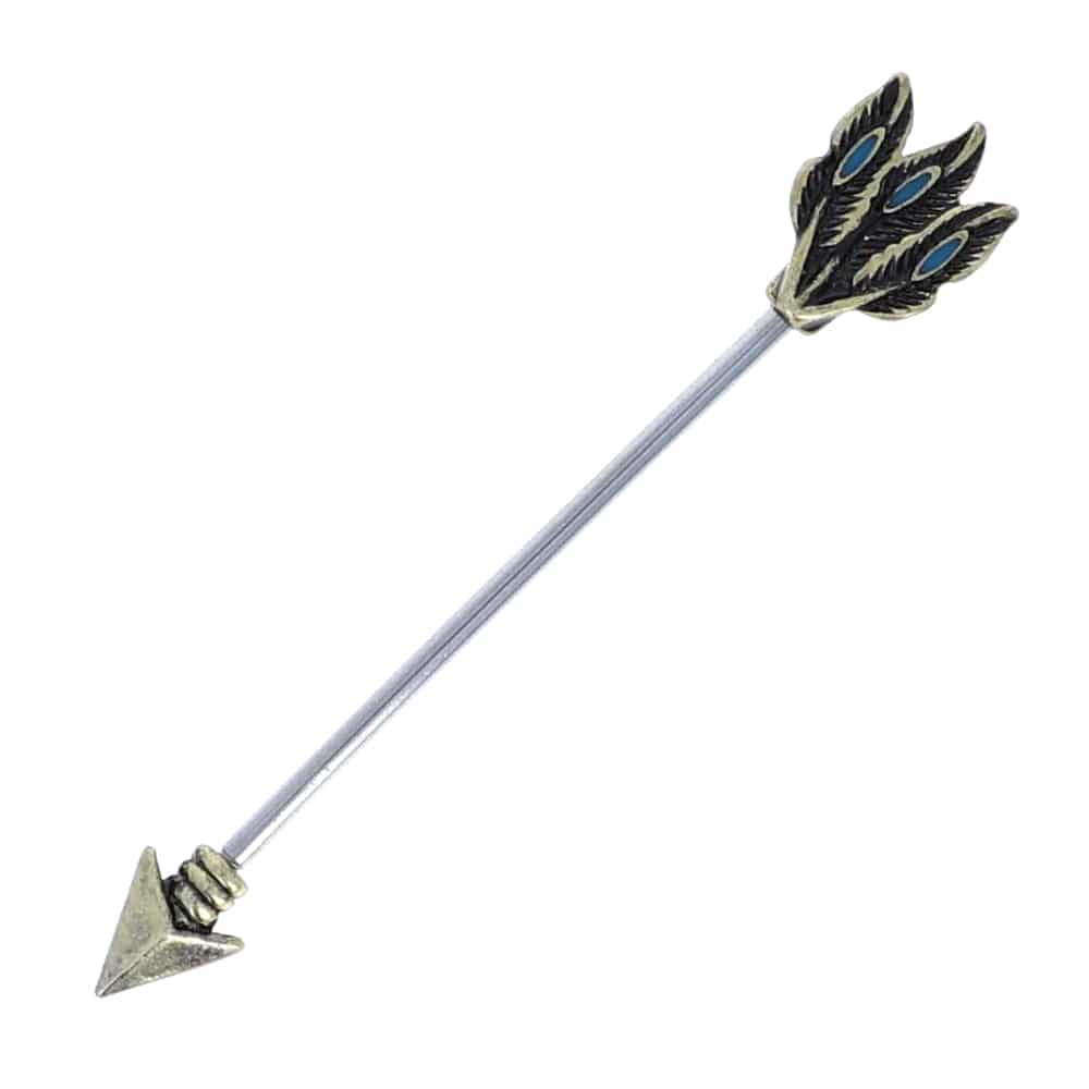 industrial-cartilage-long-straight-bar-bell-barbell-surgical-steel-brass-earring-ear-arrow-turqouise-fletching