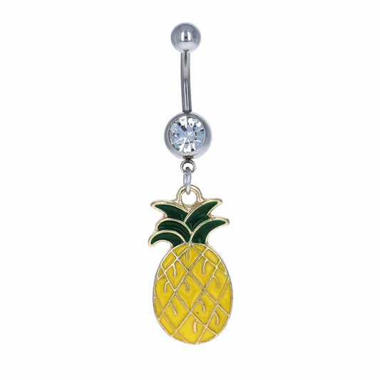 navel-belly-curved-barbell-dangle-tassel-surgical-steel-pineapple