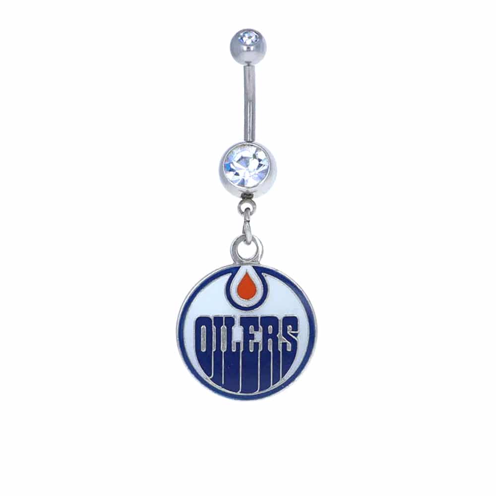 navel-belly-stud-curved-barbell-dangle-tassel-surgical-nhl-edmonton-oilers