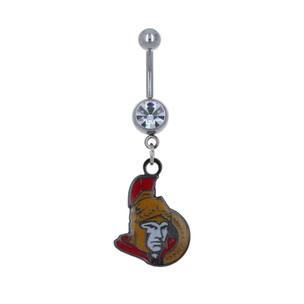 navel-belly-stud-curved-barbell-dangle-tassel-surgical-nhl-ottawa-senators