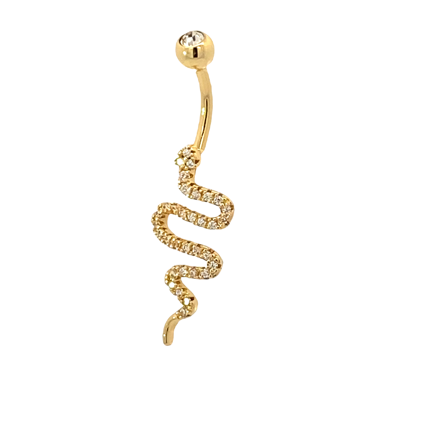 Snake Belly Button Ring 14g