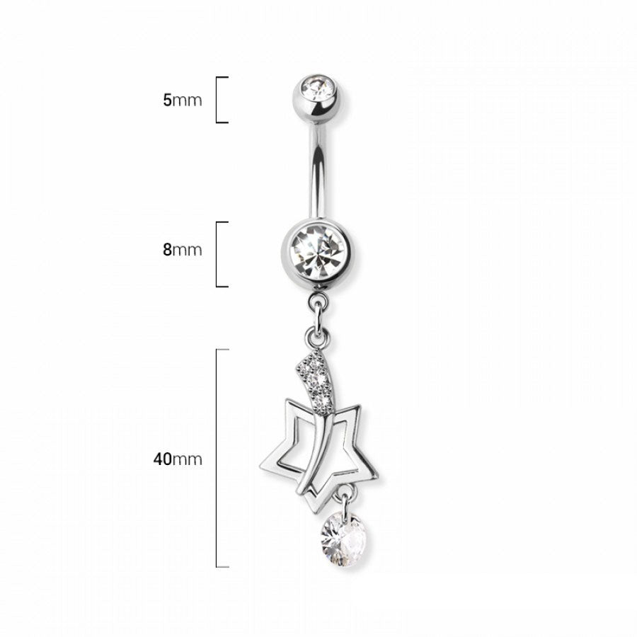 Celestial Comet Belly Dangle 14g