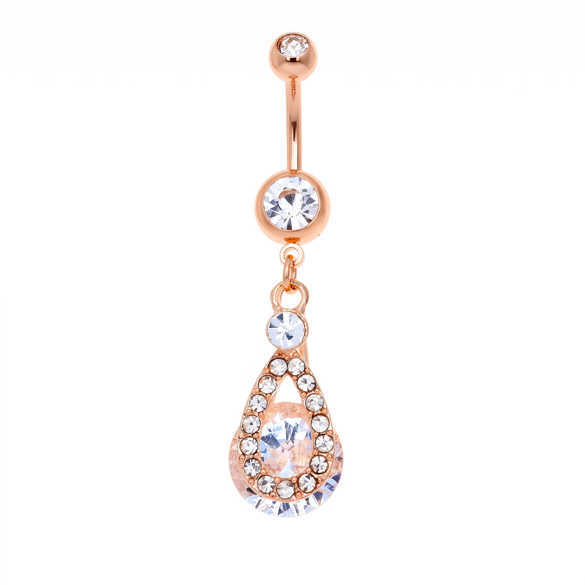 Crystal Backdrop Belly Dangle 14g