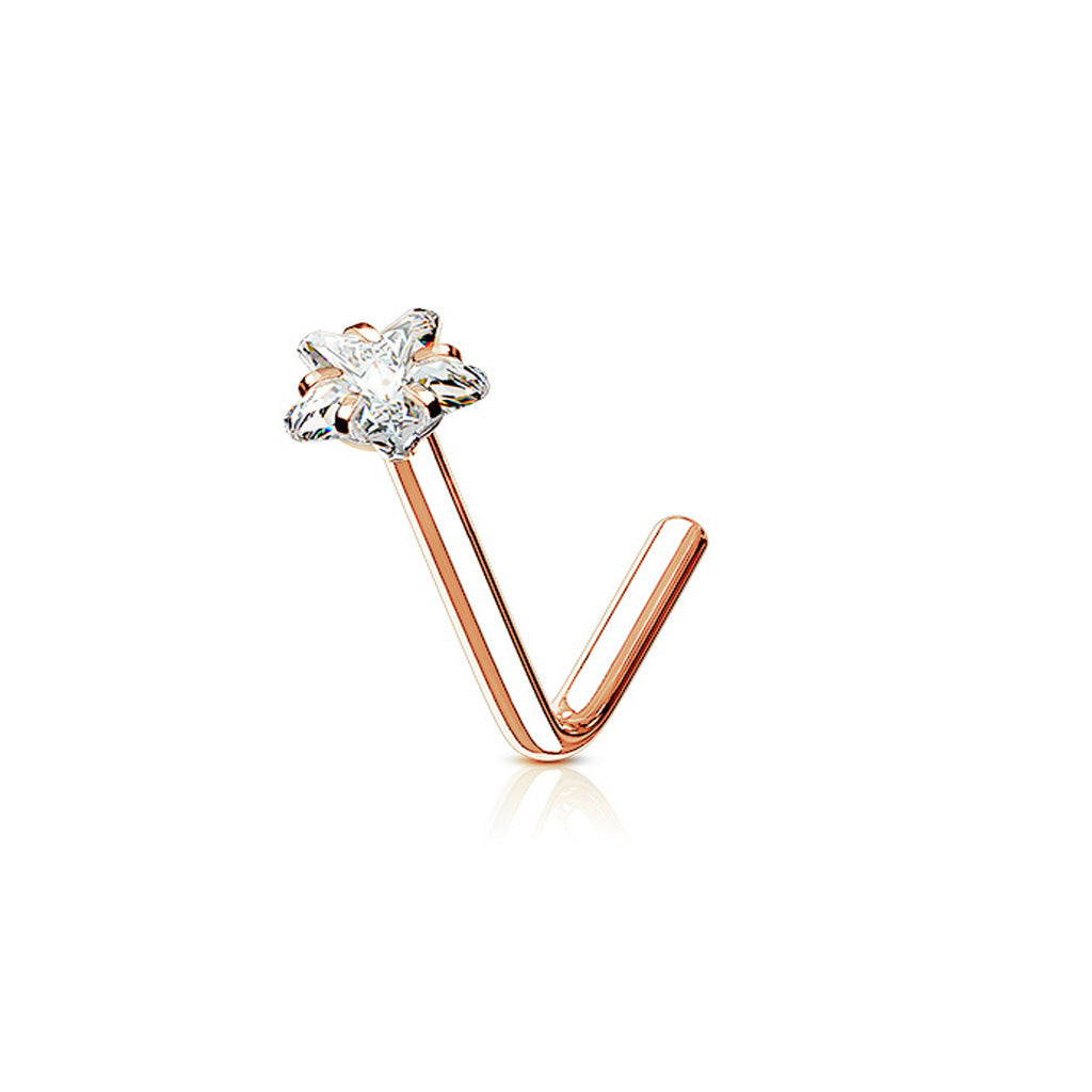 Premium Star Claw-Set Crystal Nose Pin 18g