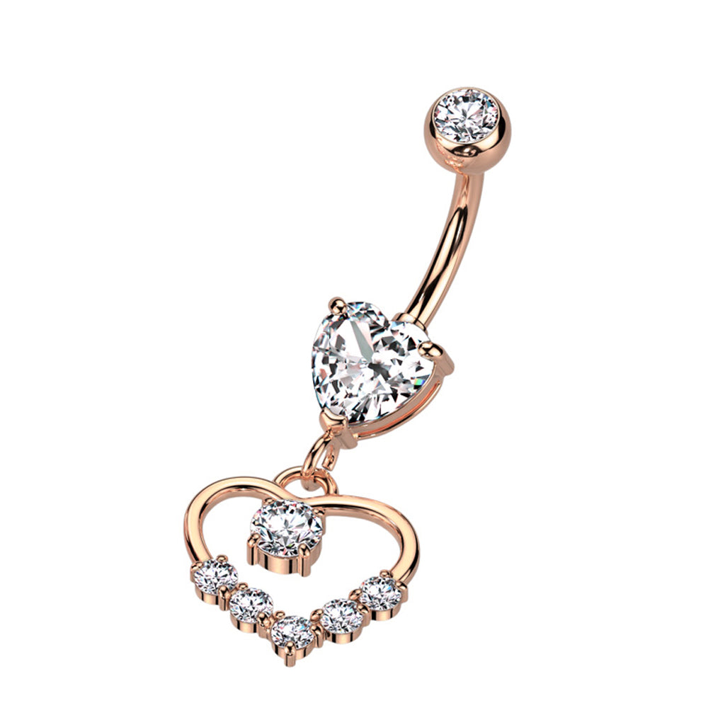 Heart Crystal Base Dangle 14g