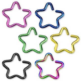 seamless-bendable-ring-piercing-hoop-anodized-titanium-surgical-steel-ear-septum-daith-cartilage-star-shaped