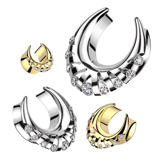 Surgical Steel Edgy Saddle Ear Tunnel