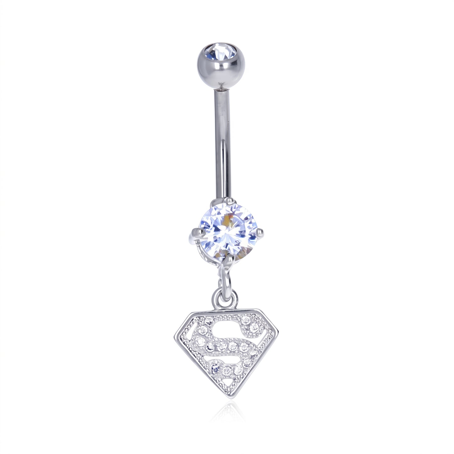 Licensed Superman Belly Dangle 14g