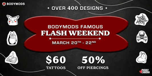 BodyMods Famous Flash Weekend March| 400+ Flash Designs