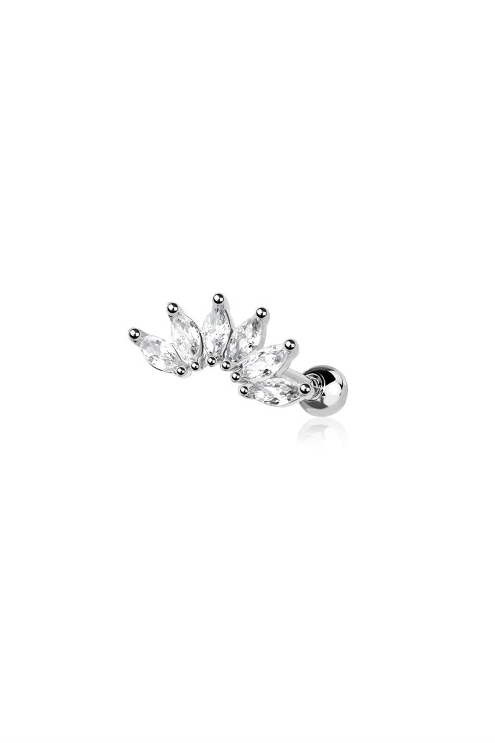 PREMIUM Curved Crystal Marquise Flat Back 16g